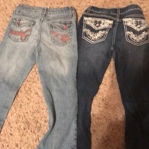 2 pair of girls jeans - bootcut